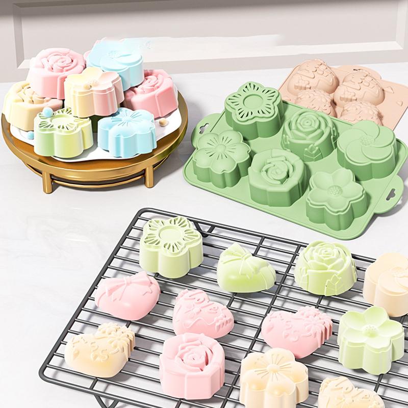 Soap Making Jelly - SU Çiçek Silikon Kalıp, 6 Farklı