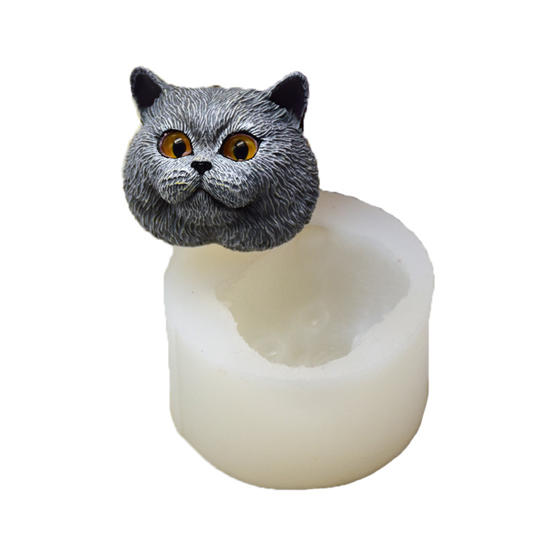 Melt Pour Soap Base - Silikon Kalıp Kısa saçlı Kedi Şekilli