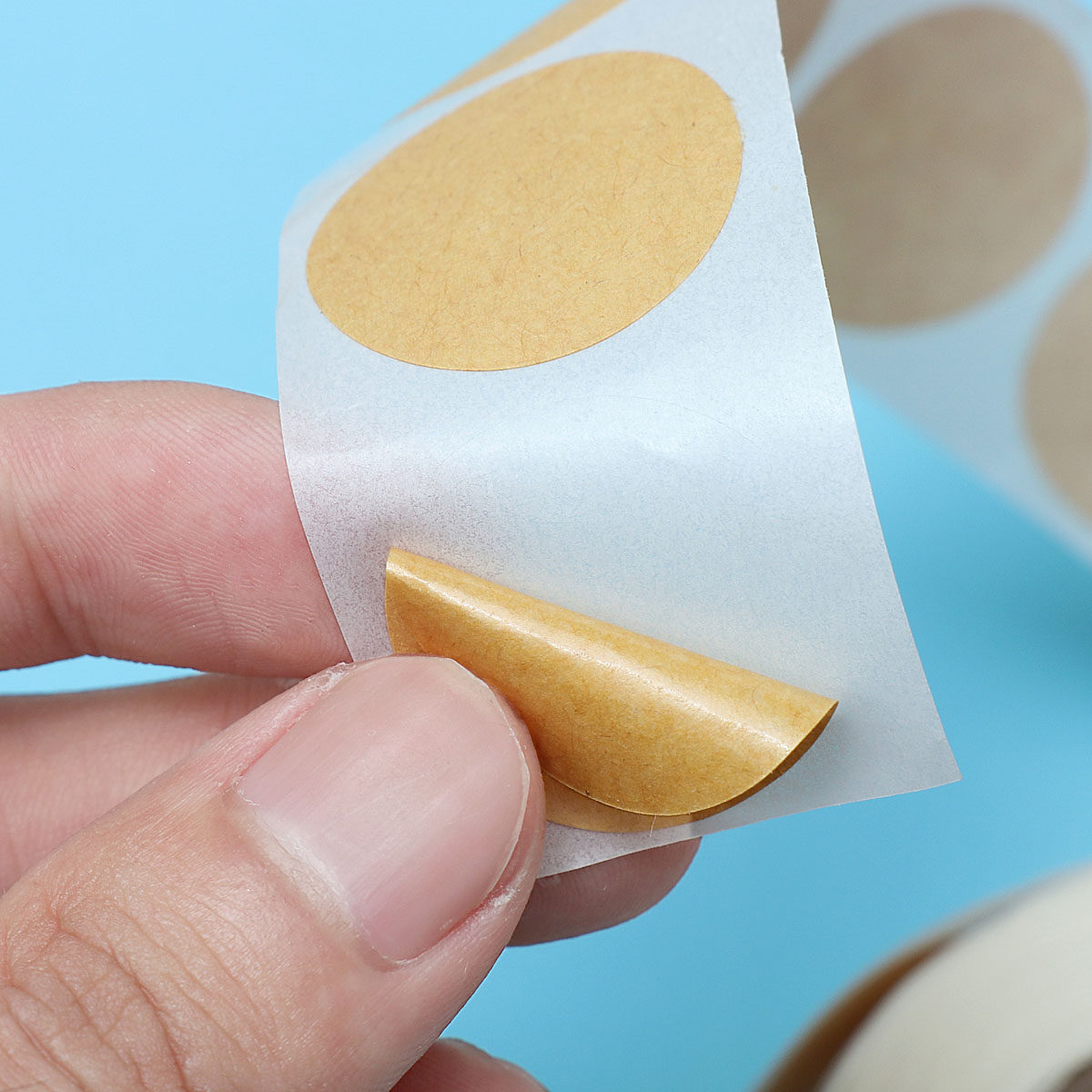 Kraft Soap Label - 500 Adet Kraft Kağıt Yuvarlak Sızdırmazlık