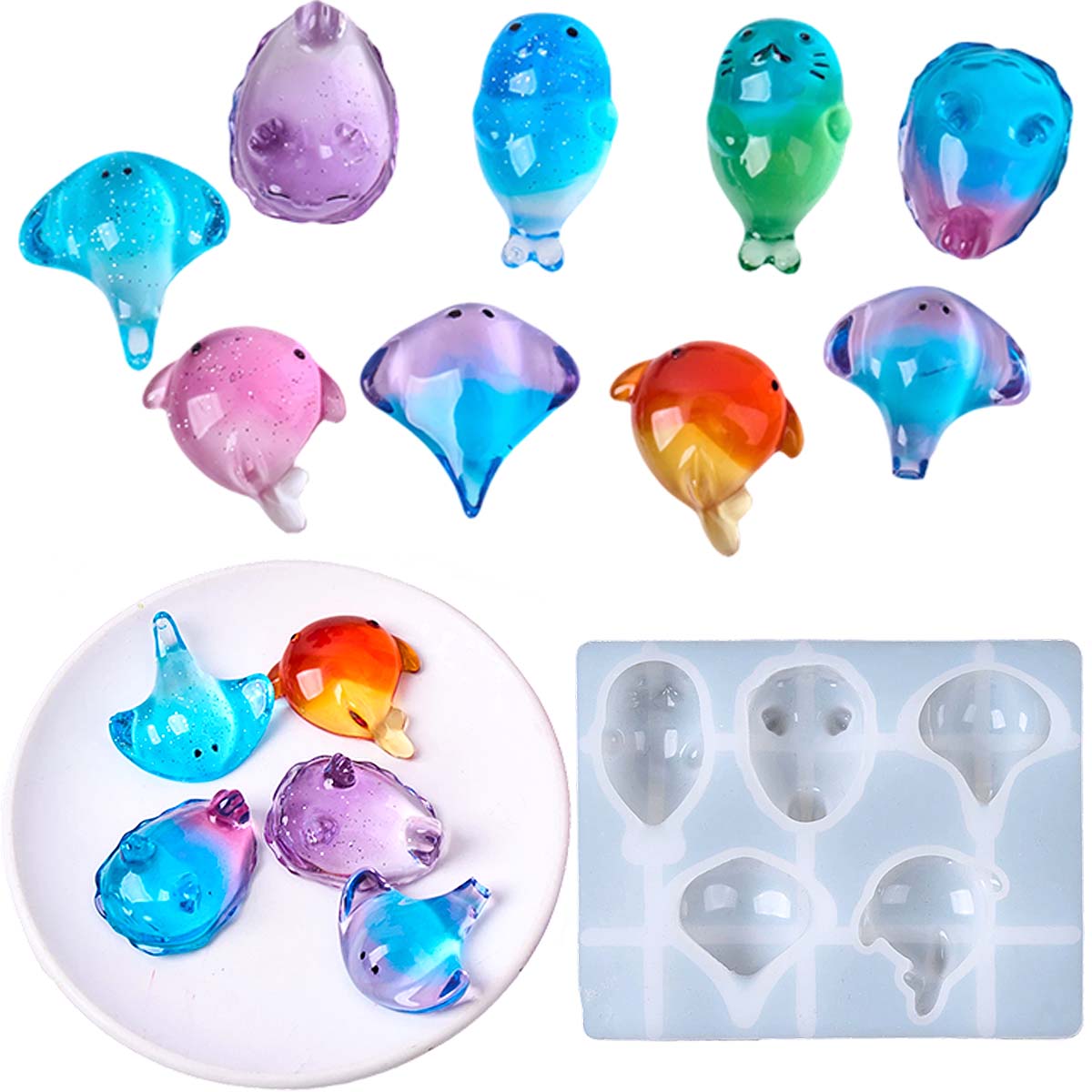 Soap Making Accessories - 3D Şifalı Kawaii Manta Ray Balinası