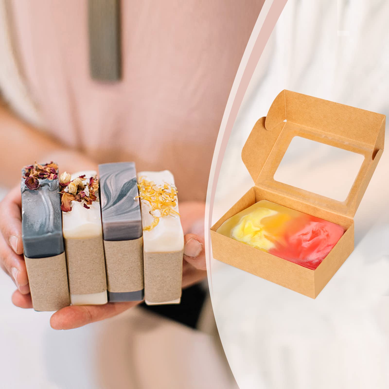 50 Adet Pencereli Mini Kraft K - Kraft Soap Label incelemesi ve fiyatı